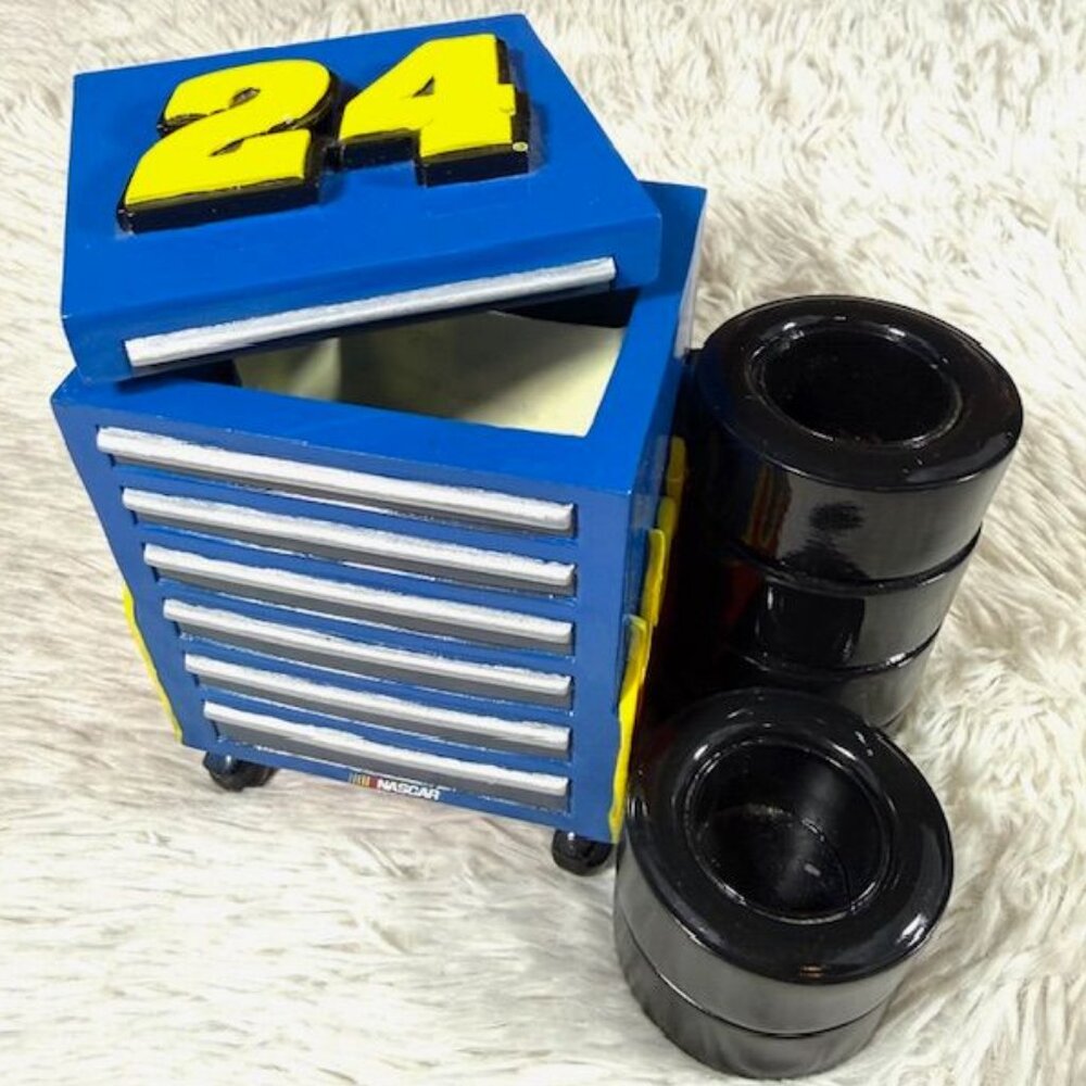 Vintage Nascar 24 Jeff Gordon Signature Flames
Tool Cabinet Desk Organizer Box